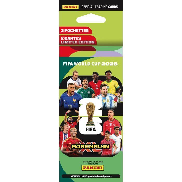 Blister - PANINI - COUPE DU MONDE DE LA FIFA 26TM TCG - 3 pochettes - 24 cartes