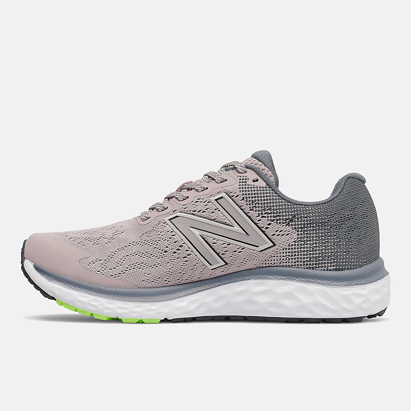 Fresh Foam 680v7 pour femmes - Campus Wood avec Ocean Grey et Bleached Lime Glo