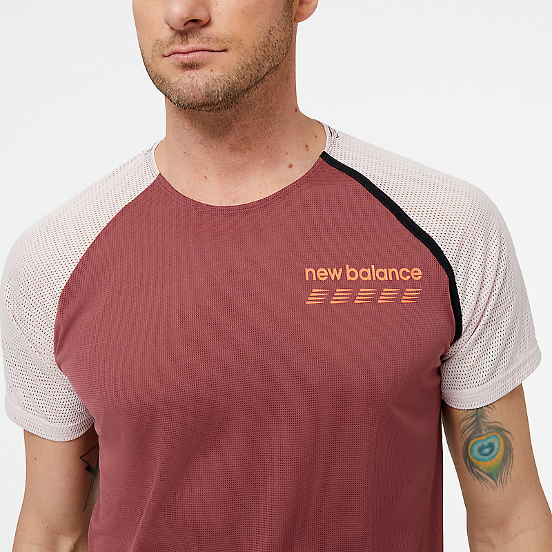 T-shirt à manches courtes Accelerate Pacer pour homme – Bordeaux délavé