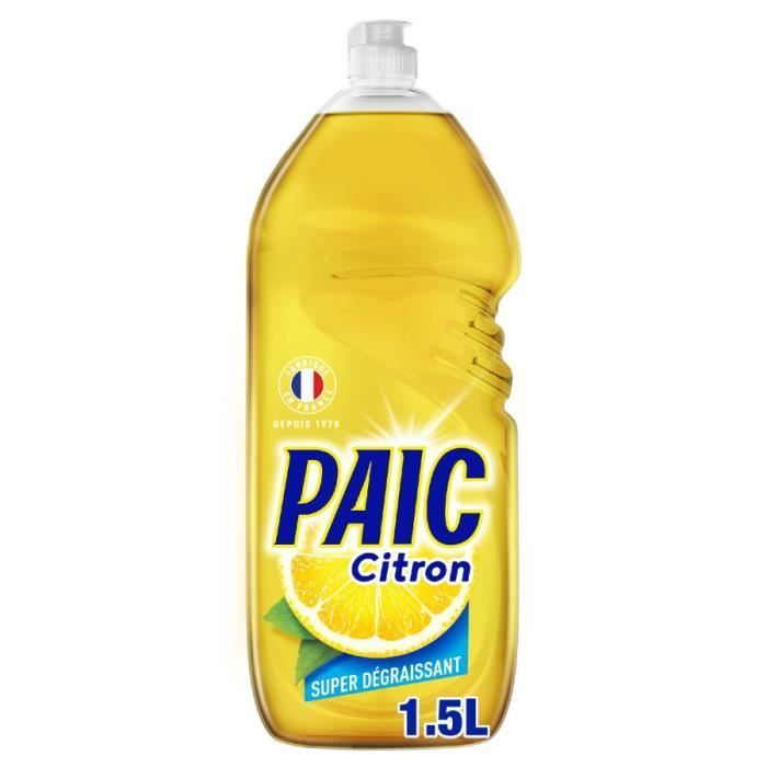 Detersivo per piatti super sgrassante Paic al limone, origine naturale, 1,5 l - Confezione da 1 x 1,5 l
