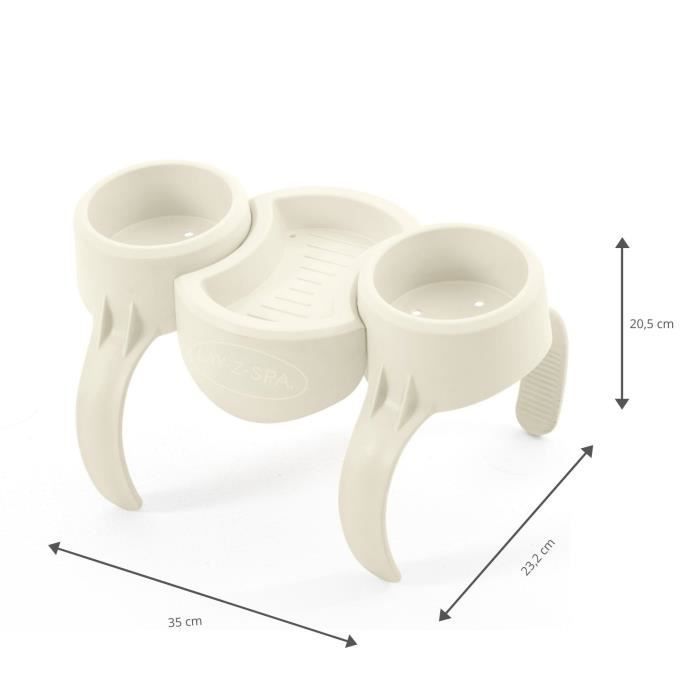 Suporte para bebidas para Lay-Z-Spa - BESTWAY - Compatível com todos os modelos Lay-Z-Spa, exceto Vancouver e Helsinki - Cinza