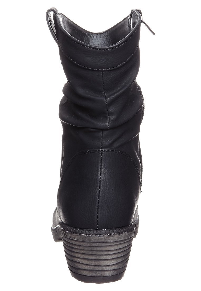 Rieker cowboy/biker enkellaars - zwart