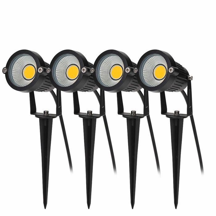 focos LED COB de 5W 220V, resistentes al agua, IP65, ajustables, para jardín, color blanco YYV