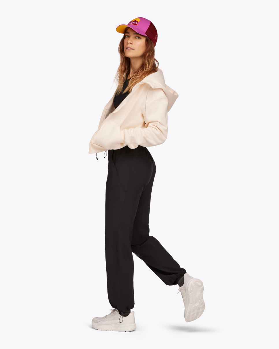 HOKA Felpa con cappuccio e zip intera HOKA Essential Eggnog