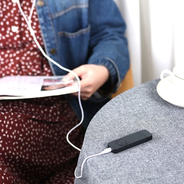 Lettore MP3, 4 GB, qualità audio HD, stereo, ricarica USB, portatile, blu