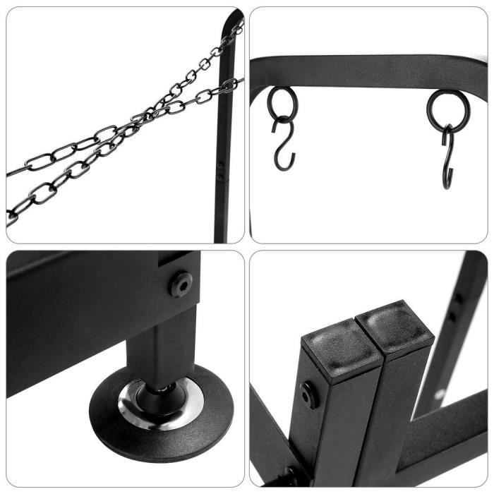 Porta legna da ardere - Porta legna con serratura, nero - Lunghezza regolabile 2,4 m, robusto metallo