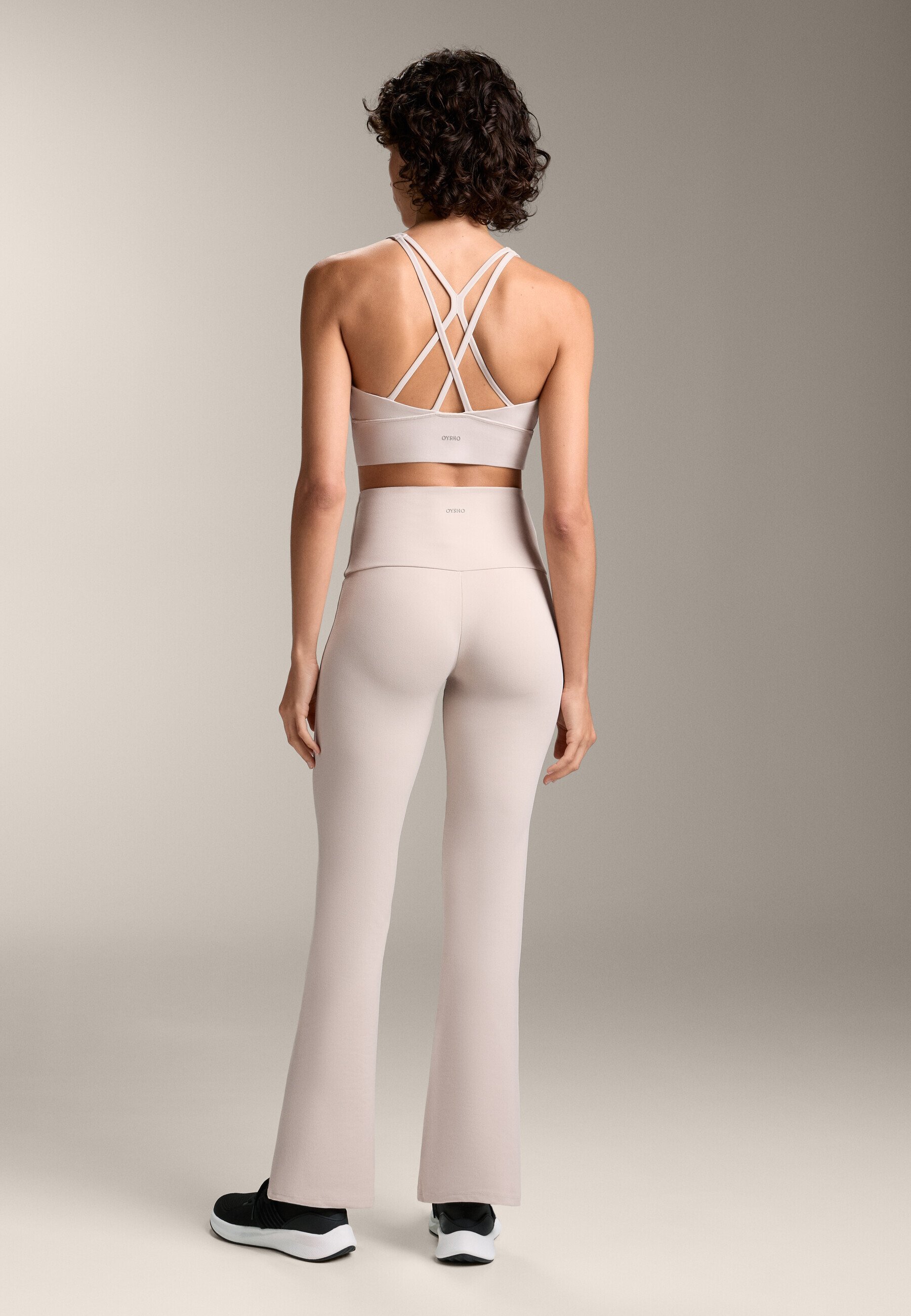 Leggings OYSHO HIGH-RISE COMFORTLUX FLARE - sable