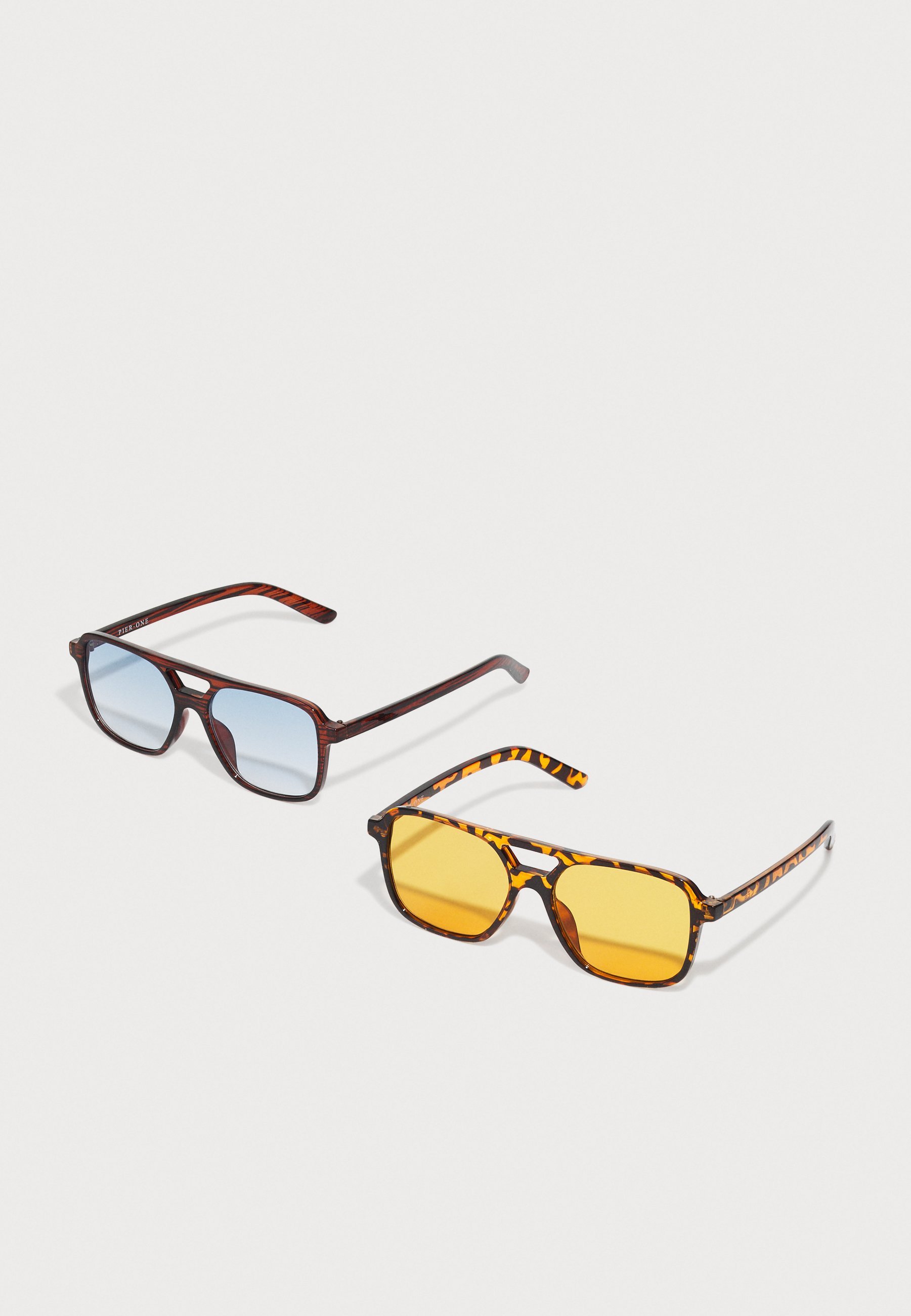 Pier One Unisex 2er-Pack - Sonnenbrillen - Schildpatt