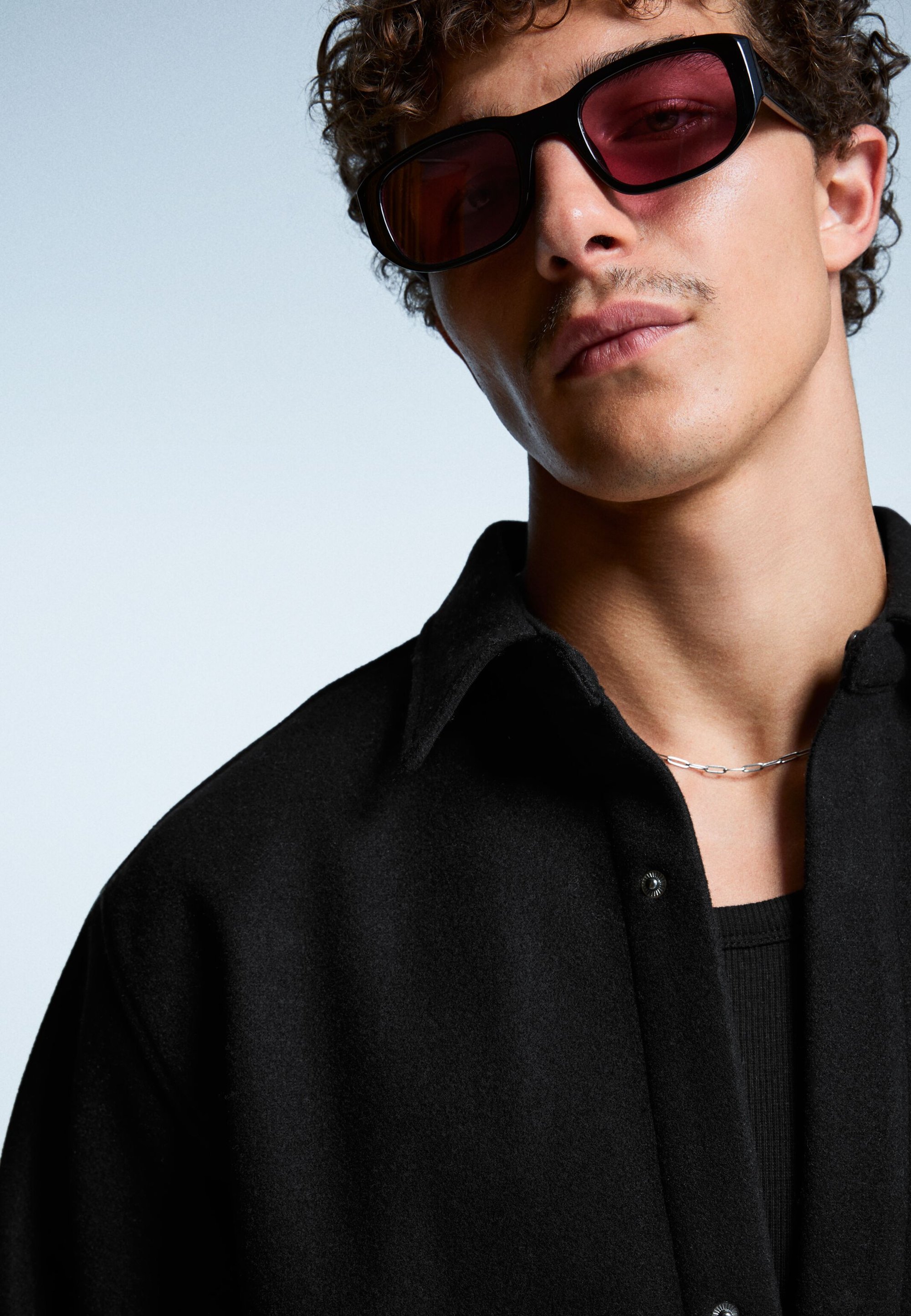 Bershka OVERSHIRT - Lichte jas - zwart