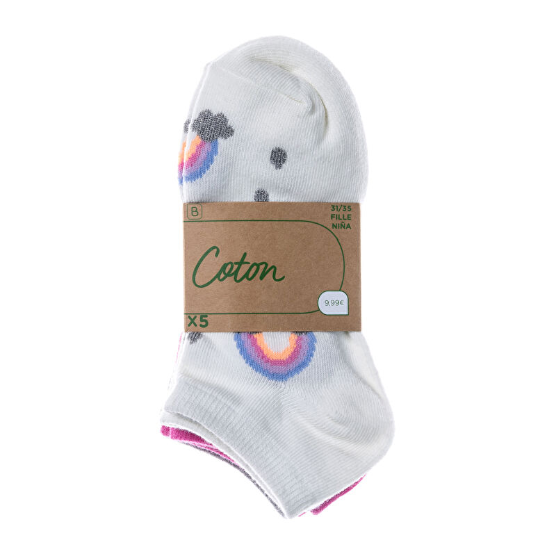 Șosete cu unicorni multicolori - Pachet de 5