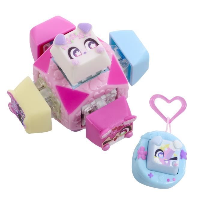 Clickeez - GOLIATH - Chaveiro de Luxo - Chaves Colecionáveis - 1 cubo Clickeez + 4 Clickeez + 3 pingentes - Para maiores de 6 anos