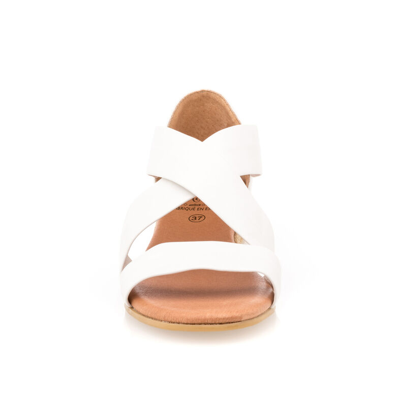 Hvite sandaler / sko med åpen tå til dame