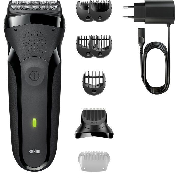 BRAUN Series 3 Electric Shaver - Black - 30-minute battery life - 5-minute fast charge