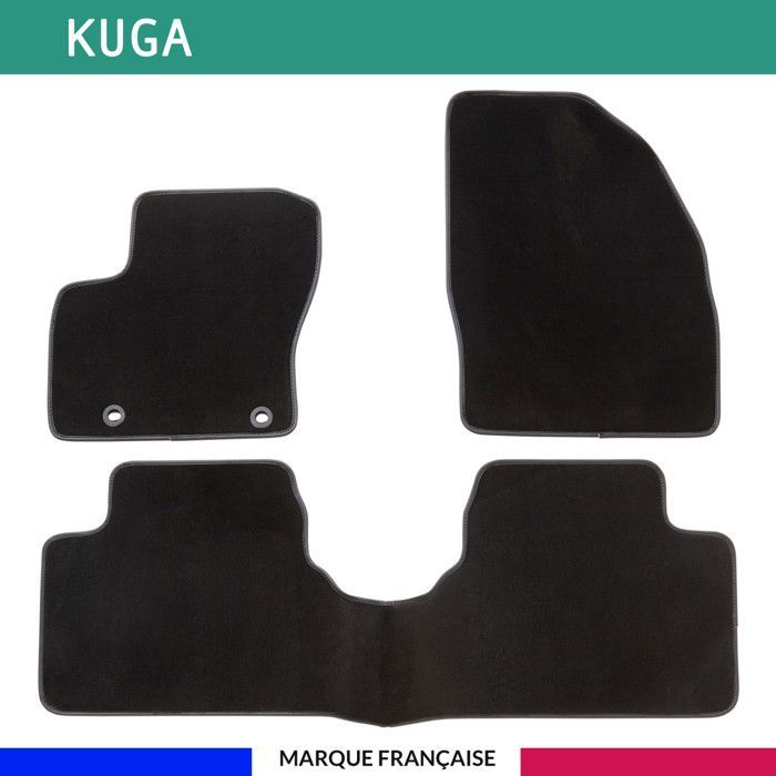 Tappetini per auto - Realizzati su misura per KUGA (2008-2011) - 3 pezzi - Tappetini antiscivolo per auto