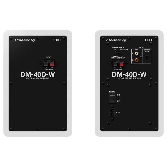 Studiomonitore – PIONEER DJ – DM-40D – Bassreflex – 2 x 19 W – Weiß