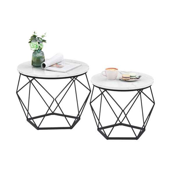 Rundt sidebord, sett med 2