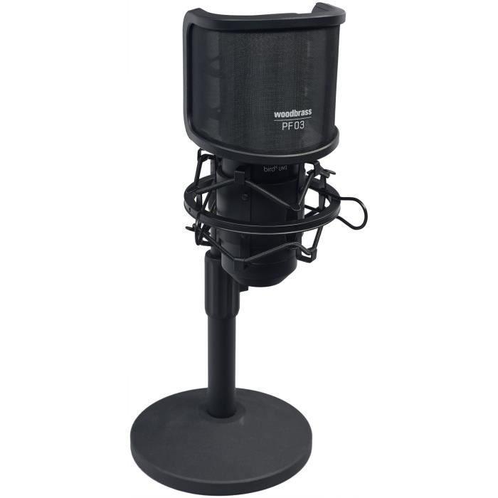 Microphone USB - WOODBRASS - Bird UM1 - Cardioïde - Enregistrement Home Studio - Streaming Youtube