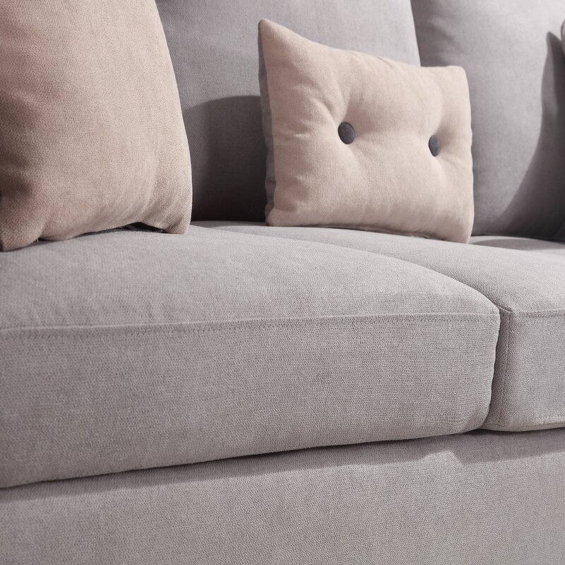 Sofa dwustronna Campbelltown o szerokości 78,5 cala i leżanka z pufem