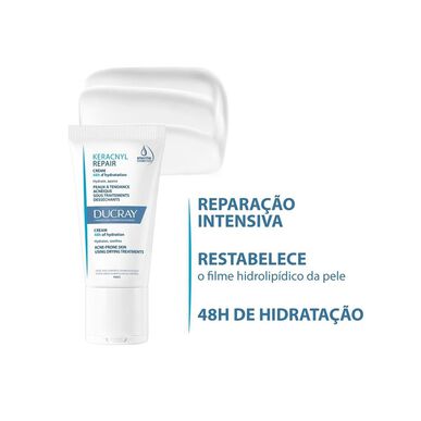 Ducray Keracnyl REPAIR -voide 48 tunnin kosteutus Aknehoito Kompensoiva voide 50 ml 50 ml