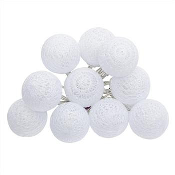Girlanda Cottonbals białe (ciepłe światło)