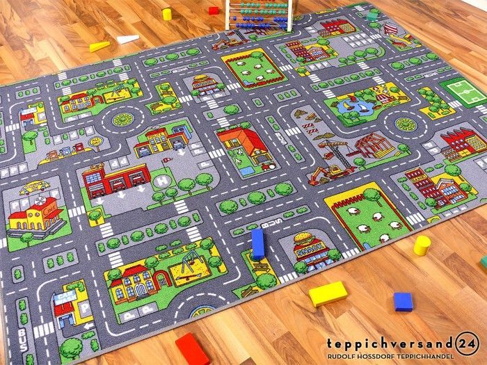 Tappeto gioco per bambini - PERGAMON - reversibile - 100x165 cm