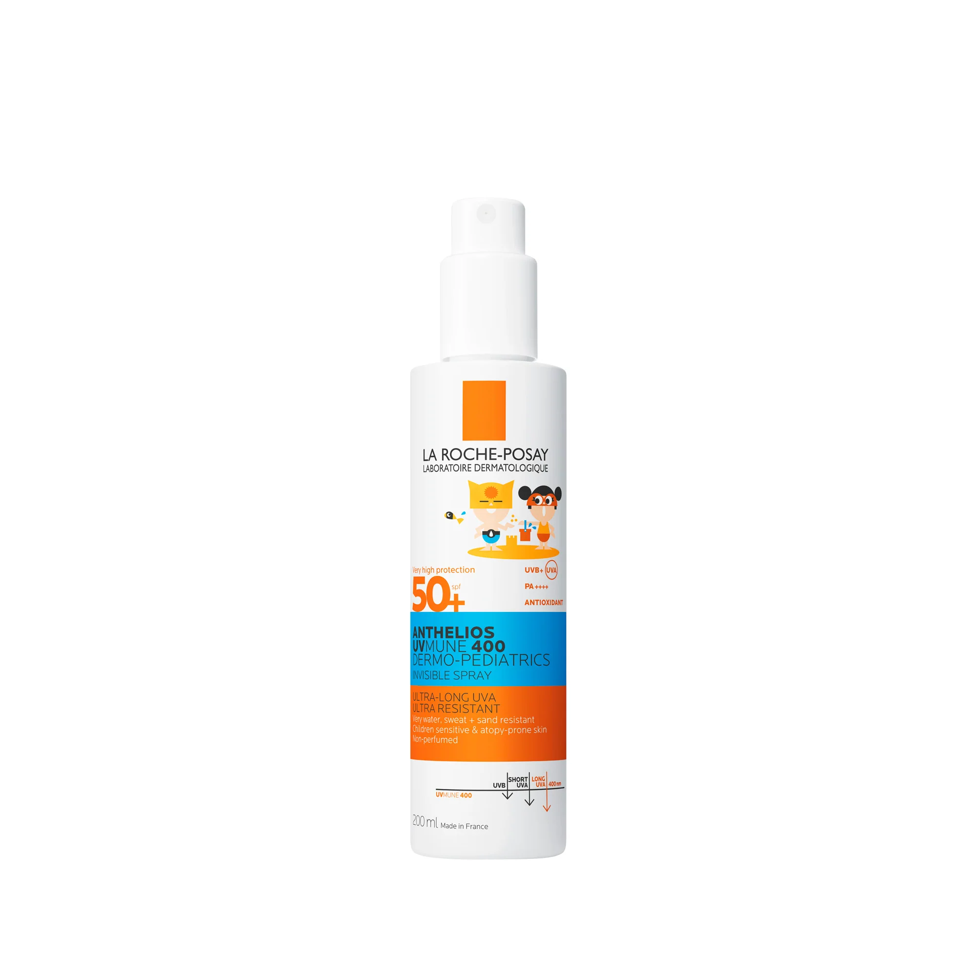 Anthelios UVMune 400 Spray Invisibile Dermo-Pediatrics Bambino SPF50+ - Crema Solare Bambini, Spray solare corpo alta prot., Prodotti per Bambini