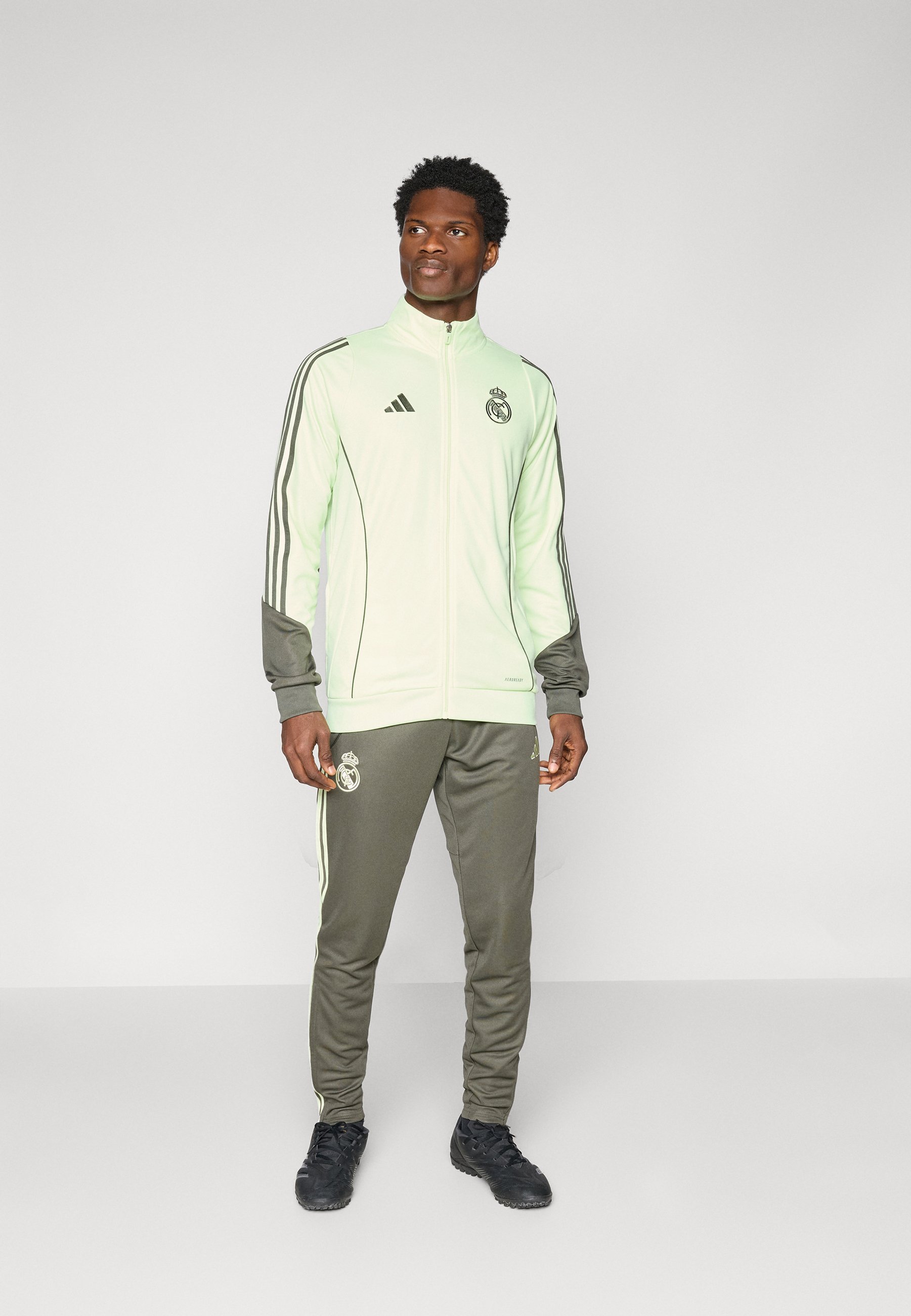 adidas Performance REAL SUIT SET – Clubwear – fast limettengrün/utilitaristisch grau