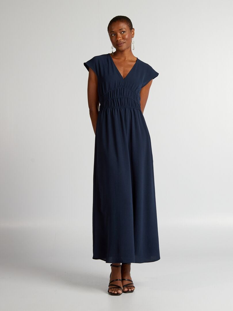 Vestido longo sem mangas - azul