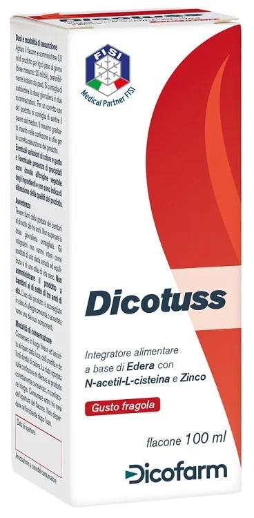 Xarope DICOFARM com xarope de flor dupla 100 ml Suplemento alimentar contra a tosse