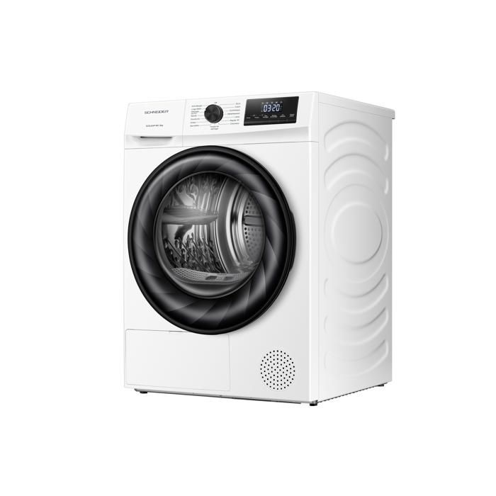 Secadora de ropa con bomba de calor Schneider SCSL9HP-WD de 9 kg, color blanco