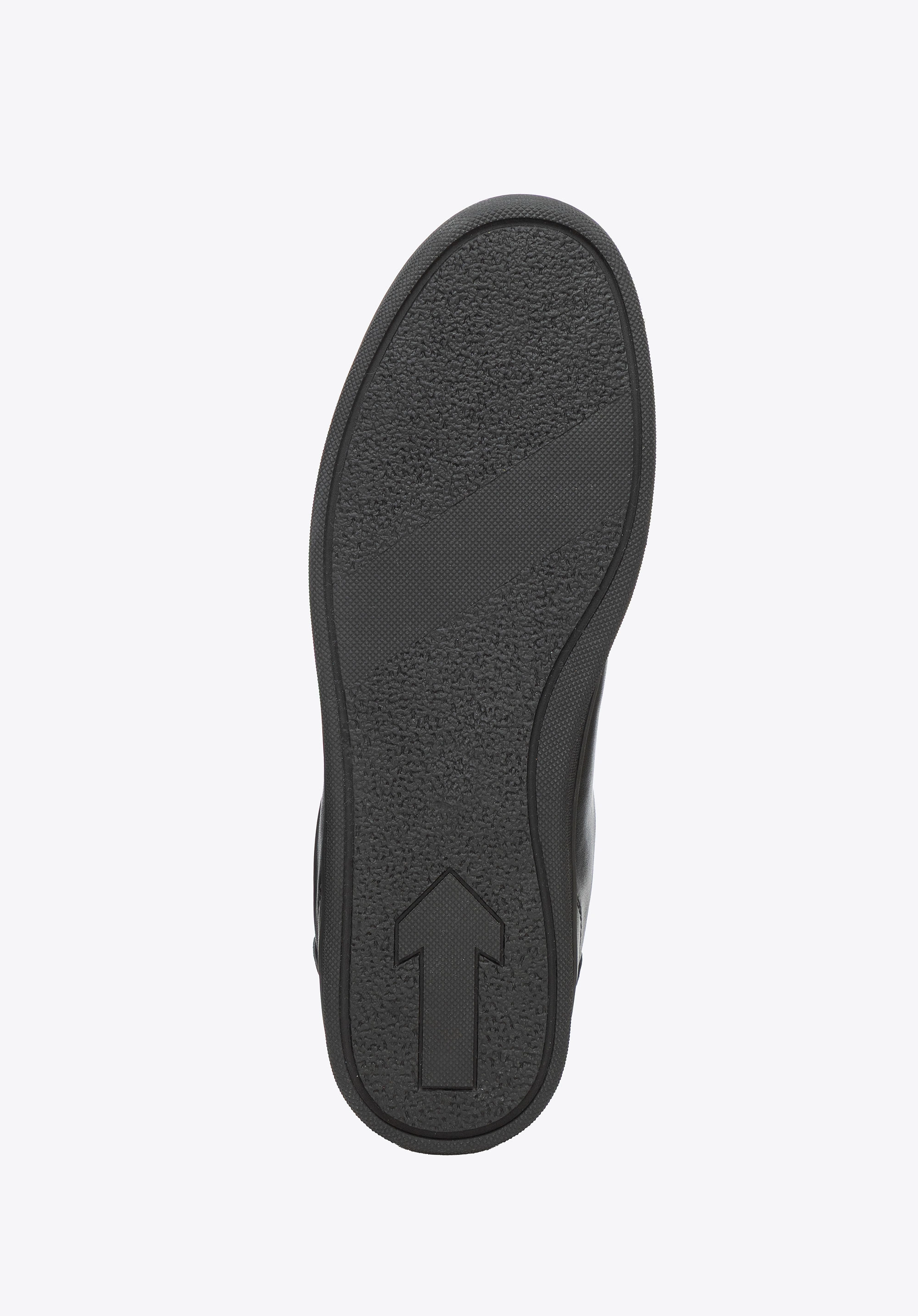 Damskie sneakersy skórzane na platformie czarne