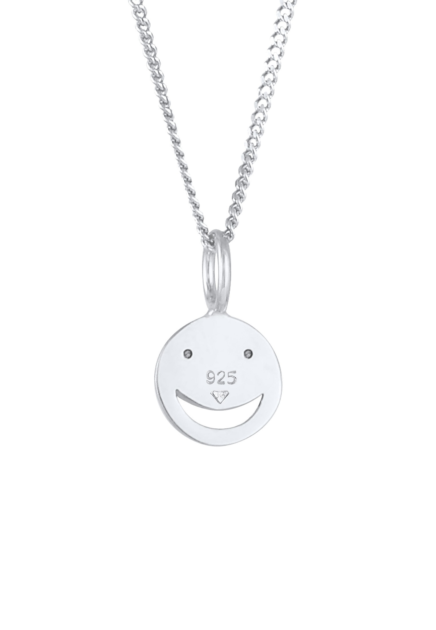 Elli Femmes avec pendentif Smiling et cristaux en argent sterling 925