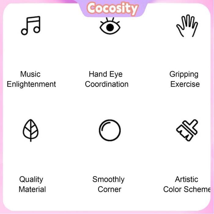 Tambor de juguete Cocosity para bebés, instrumento musical para niños, batería para juegos de rompecabezas.