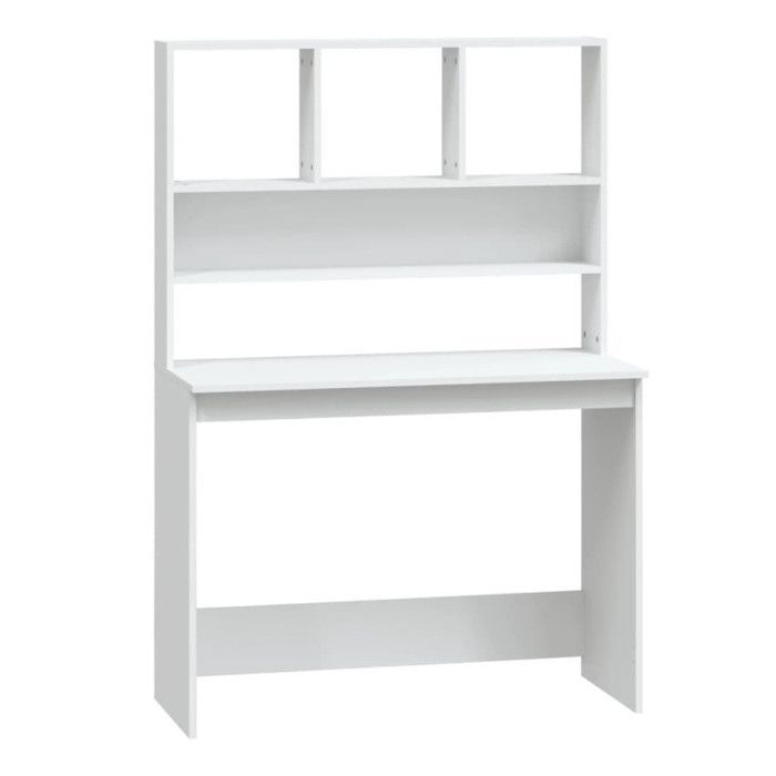 vidaXL Bureau avec étagères Blanc 102x45x148 cm Bois d'ingénierie 823000