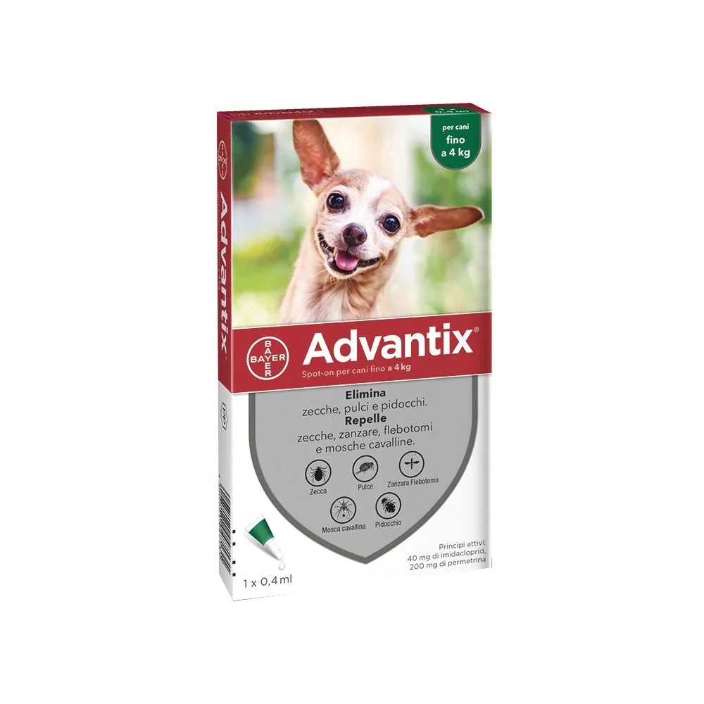 ADVANTIX Advantix Spoton 1 pipeta verde 0,4 kg