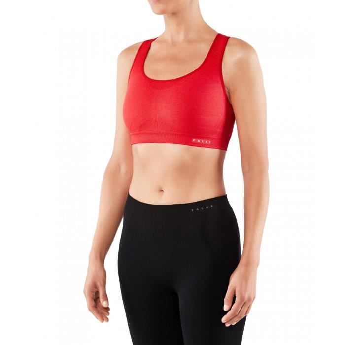 Reggiseno sportivo da donna FALKE MADISON LOW Support, rosso - Fitness - Senza maniche - Non traspirante