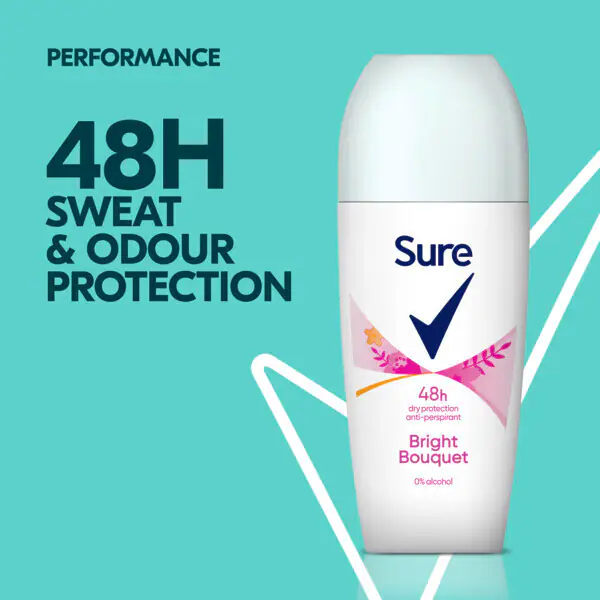 „Sure Bright Bouquet“ rutulinis dezodorantas, 50 ml