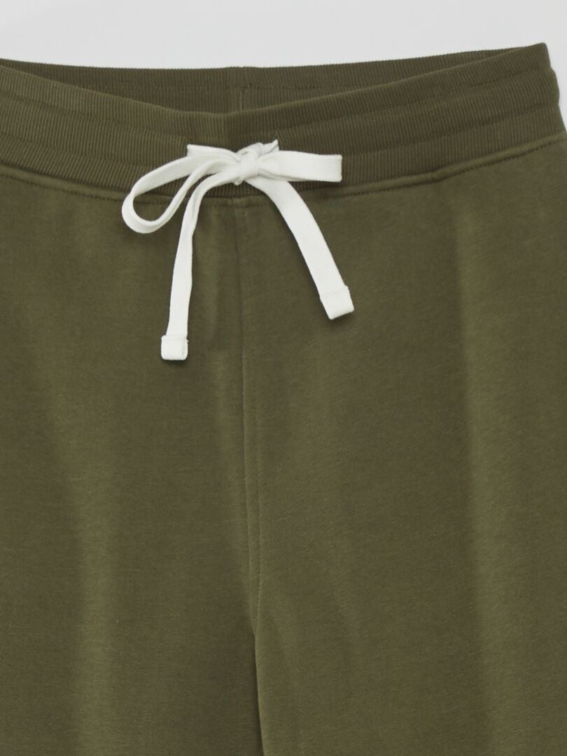 Franse badstof joggingbroek - KHAKI