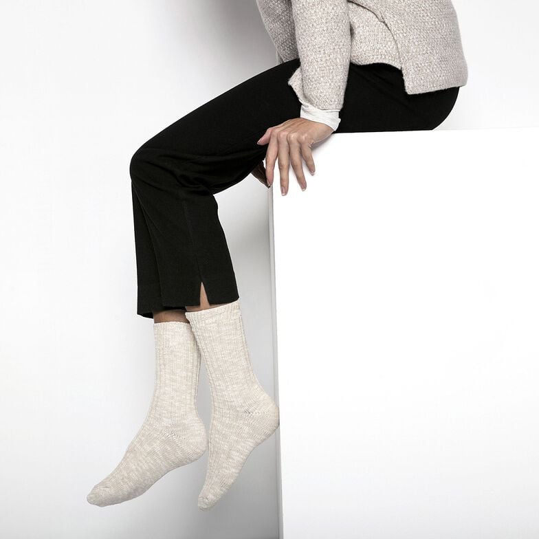 Cotton Slub donna Cotone/Poliammide/Elastan - Beige/White Beige/White