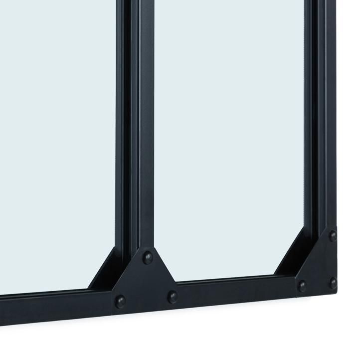 Espejo de cristal de 3 bandas de IDMARKET Diseño Industrial 80x60 cm
