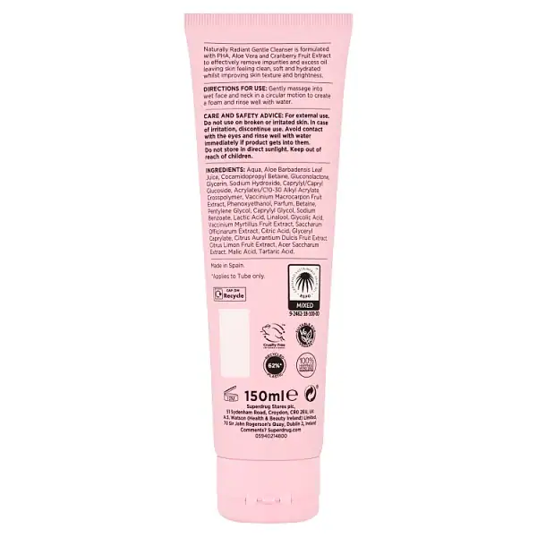 Detergente schiumogeno delicato Naturally Radiant 150 ml