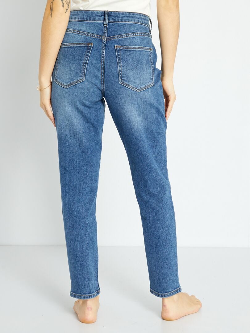 Calça jeans Mom de cintura super alta - L30 - AZUL