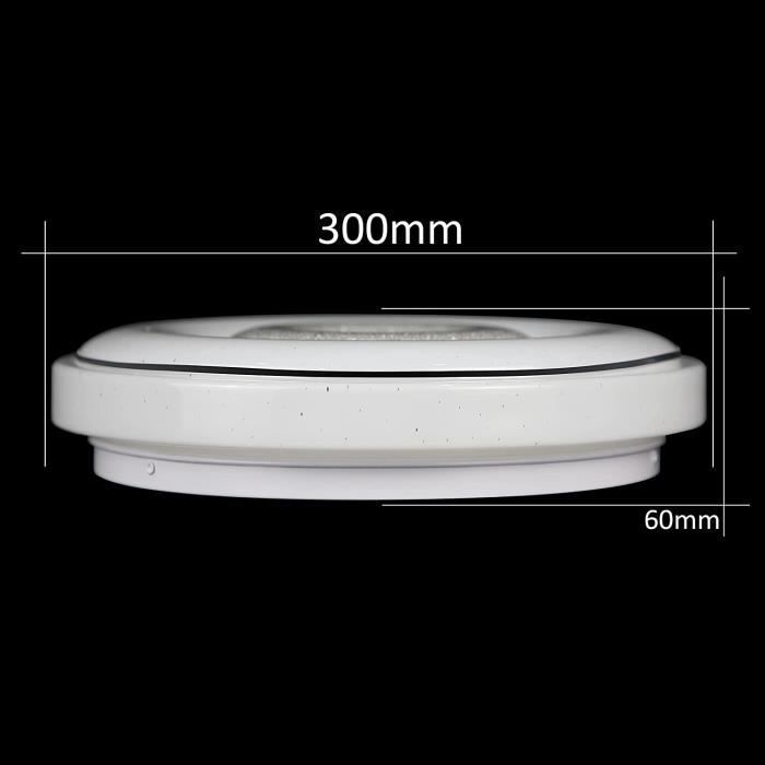 Homefire Dimmbare LED-Deckenleuchte – PP – CCT – 30 x 30 x 6 cm – Sternenhimmel-Design – mit Fernbedienung
