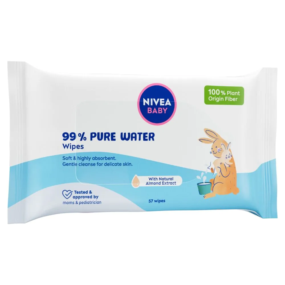 Nivea Baby Chusteczki biodegradowalne 99% Pure Water 57 szt.