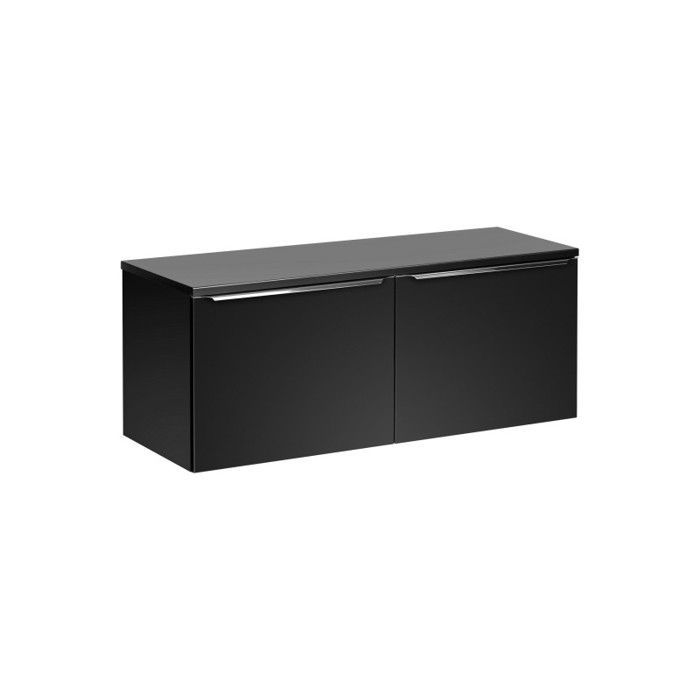 Badkamerset - GENERIC - Rosario Zwart - Dubbele wastafels - 120 cm - Modern design