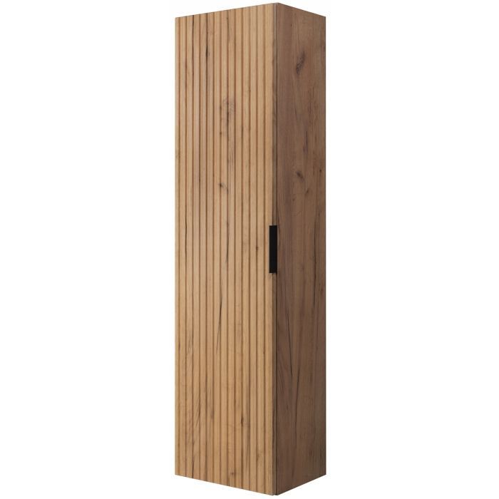 FLOW Bathroom Furniture Set - 80cm Countertop Basin Unit and Wall Cabinet - Oak