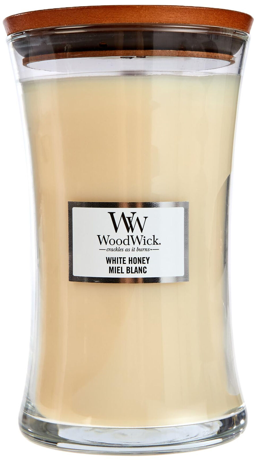 WoodWick baltais medus