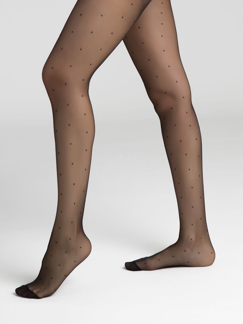 Panty met 'Dim'-patroon - ZWART