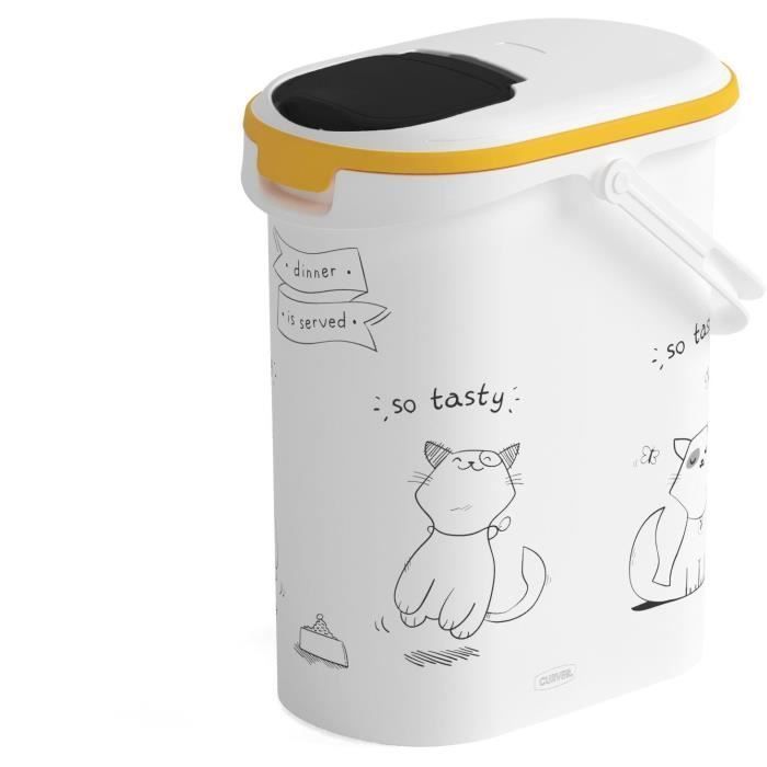 Contenedor de comida para gatos CURVER de 4 kg - 10 L - ¡La cena está servida!