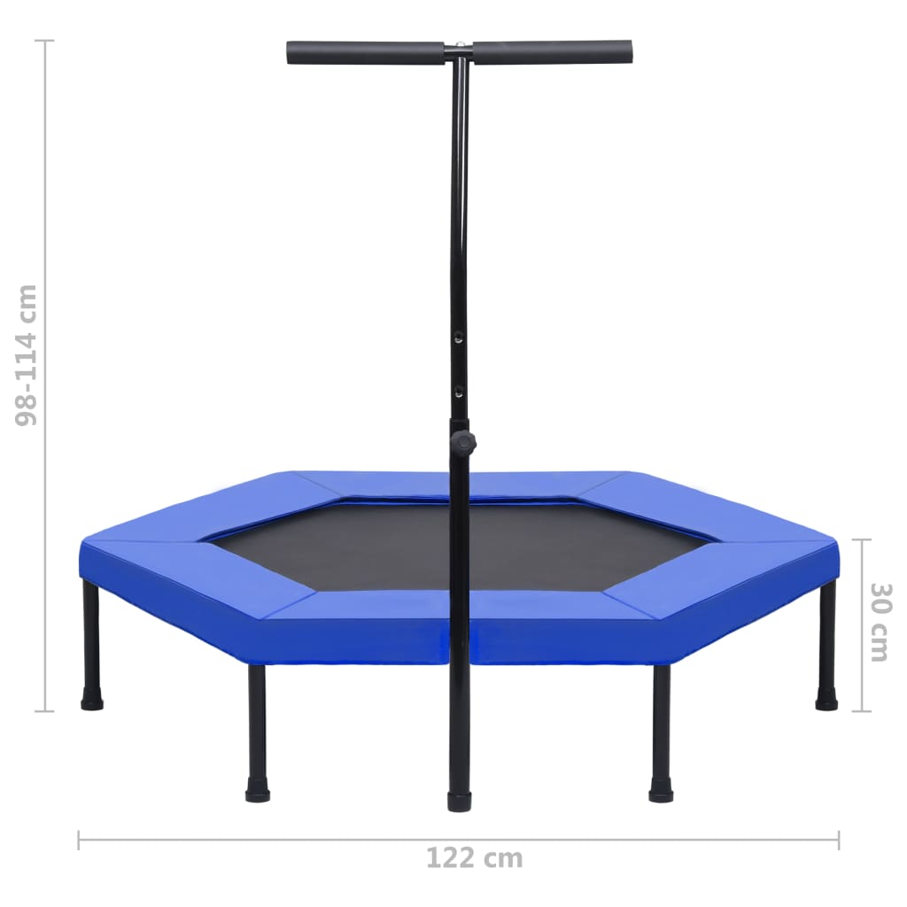 VidaXL hatszögletű biztonsági szőnyeg fitnesz trambulinhoz, 122 cm
